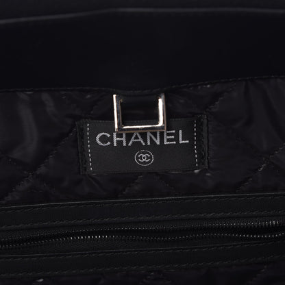 Chanel Terry Cotton Camellia Tote Black 7 of 11
