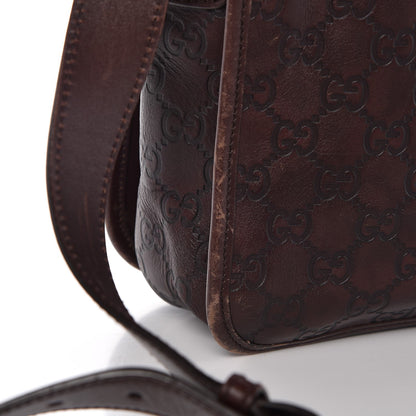 Gucci Guccissima Flap Messenger Bag Dark Brown 20 of 27