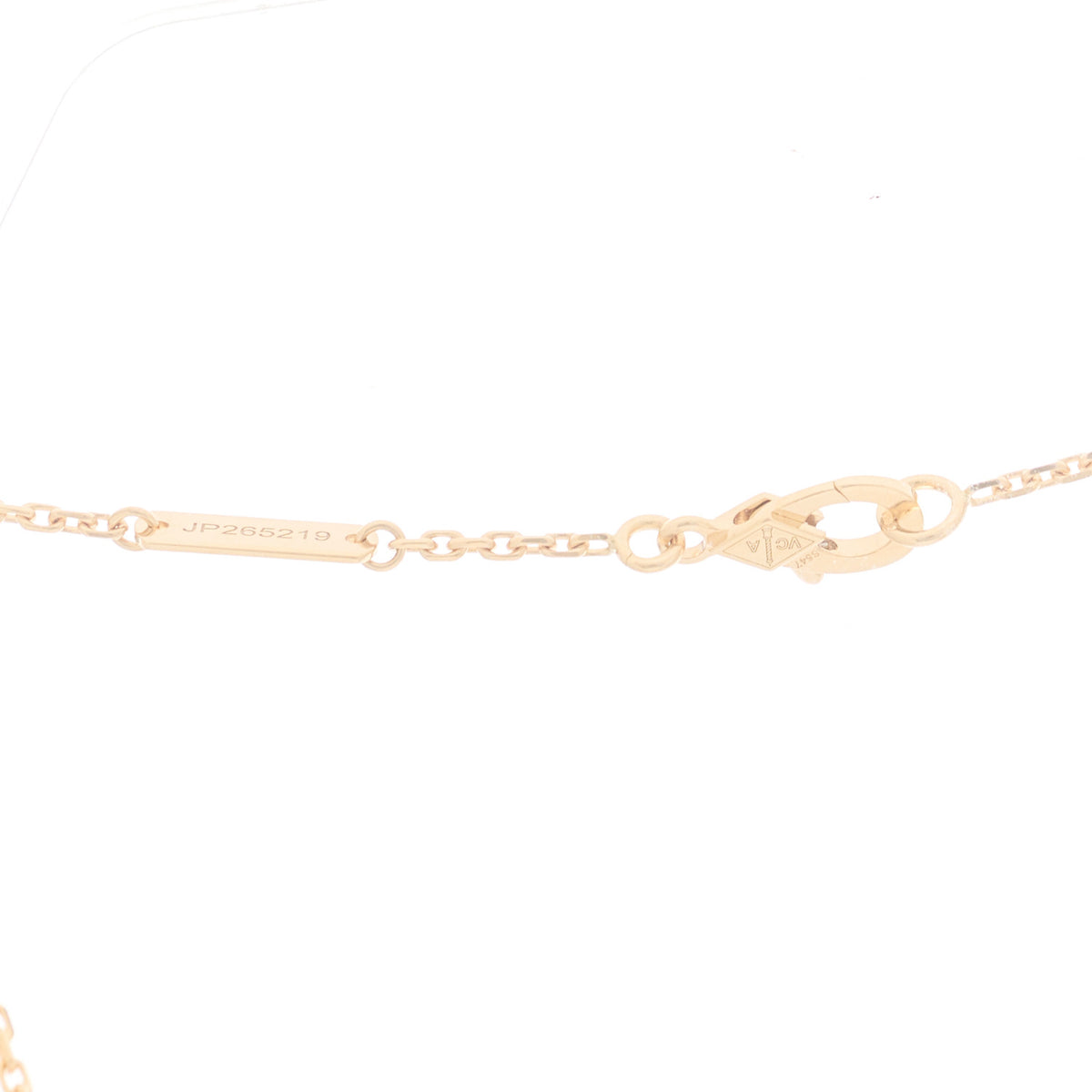 Van Cleef & Arpels 18K Yellow Gold Pink Enamel Vintage Alhambra Pendant Necklace 4 of 7
