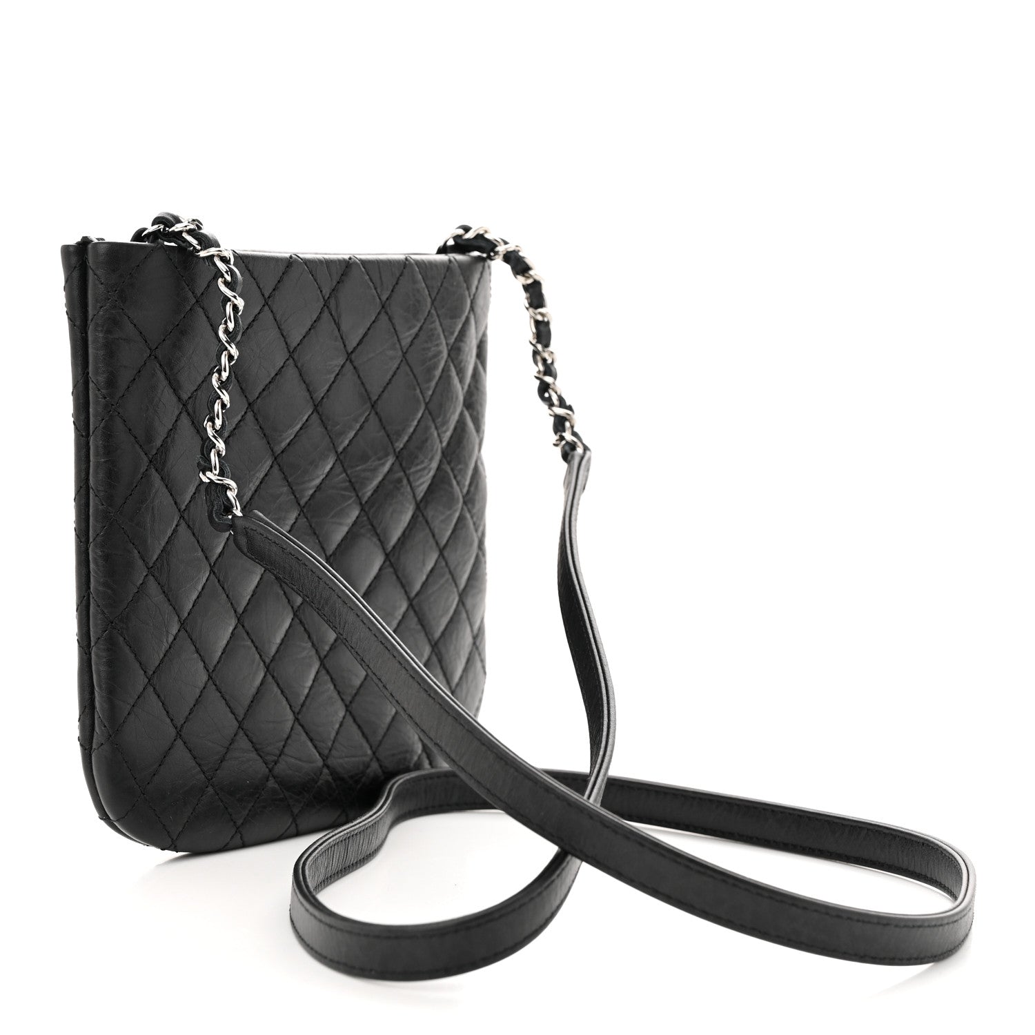 Chanel Aged Calfskin Quilted Crossbody Bag Black 2 of 10