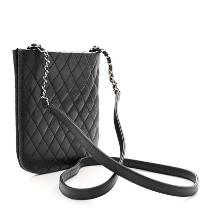 Chanel Aged Calfskin Quilted Crossbody Bag Black 2 of 10
