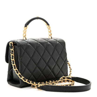 Chanel Caviar Quilted Small Carry Me Top Handle Flap Black 3 of 10