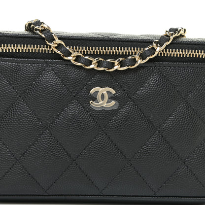 Chanel Caviar Quilted Small Vanity Case With Chain Black 10 of 11
