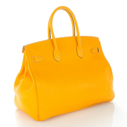 Hermes Epsom Candy Birkin 35 Jaune D'Or Feu 20 of 26
