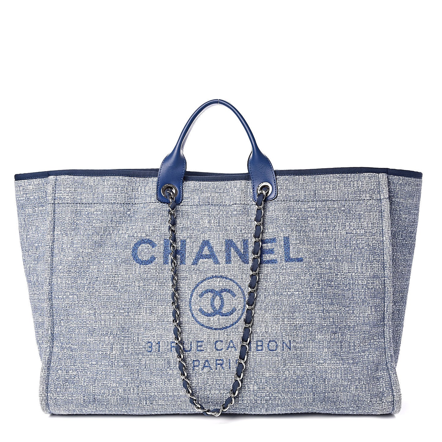 Canvas Extra Large Deauville Tote Blue
