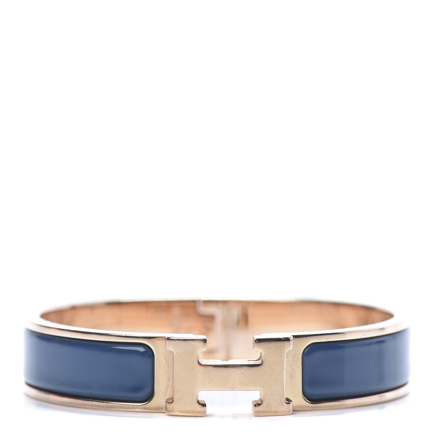 Enamel Narrow Clic Clac H Bracelet PM Bleu De Genes
