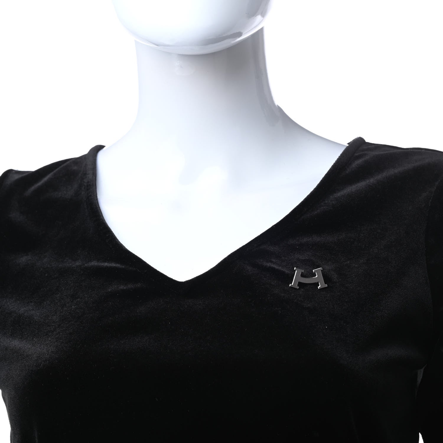 Hermes Palladium Smile H Brooch 2 of 4