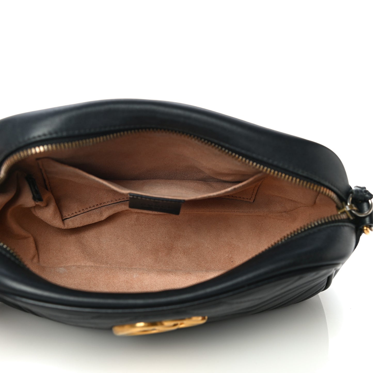Calfskin Matelasse Small GG Marmont Chain Shoulder Bag Black