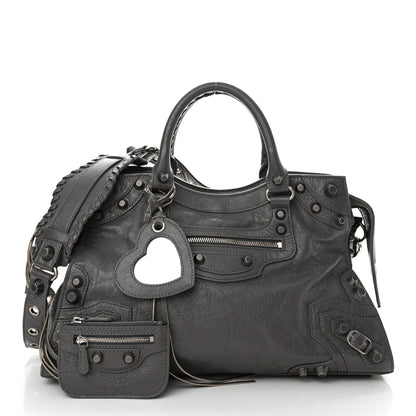 Balenciaga Agneau Arena Neo Cagole City Handbag Dark Grey 3 of 13