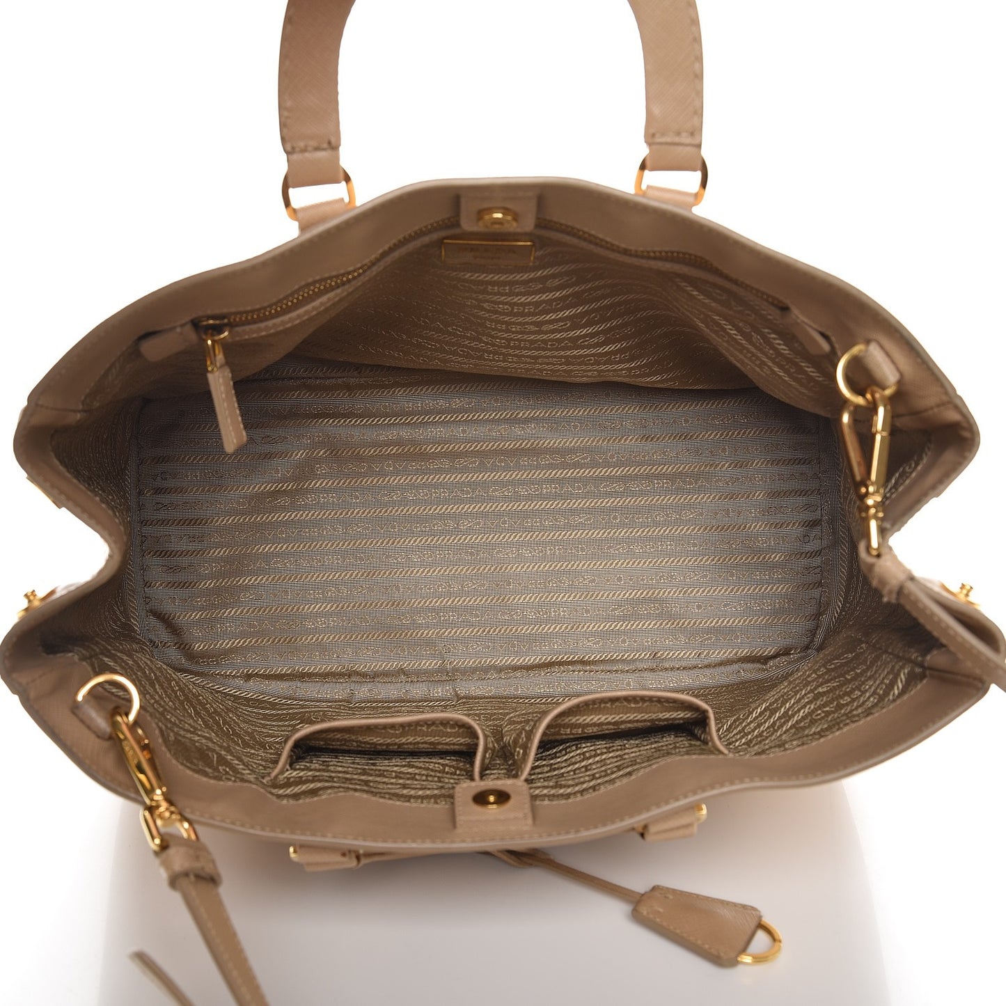 Saffiano Lux Large Tote Sabbia
