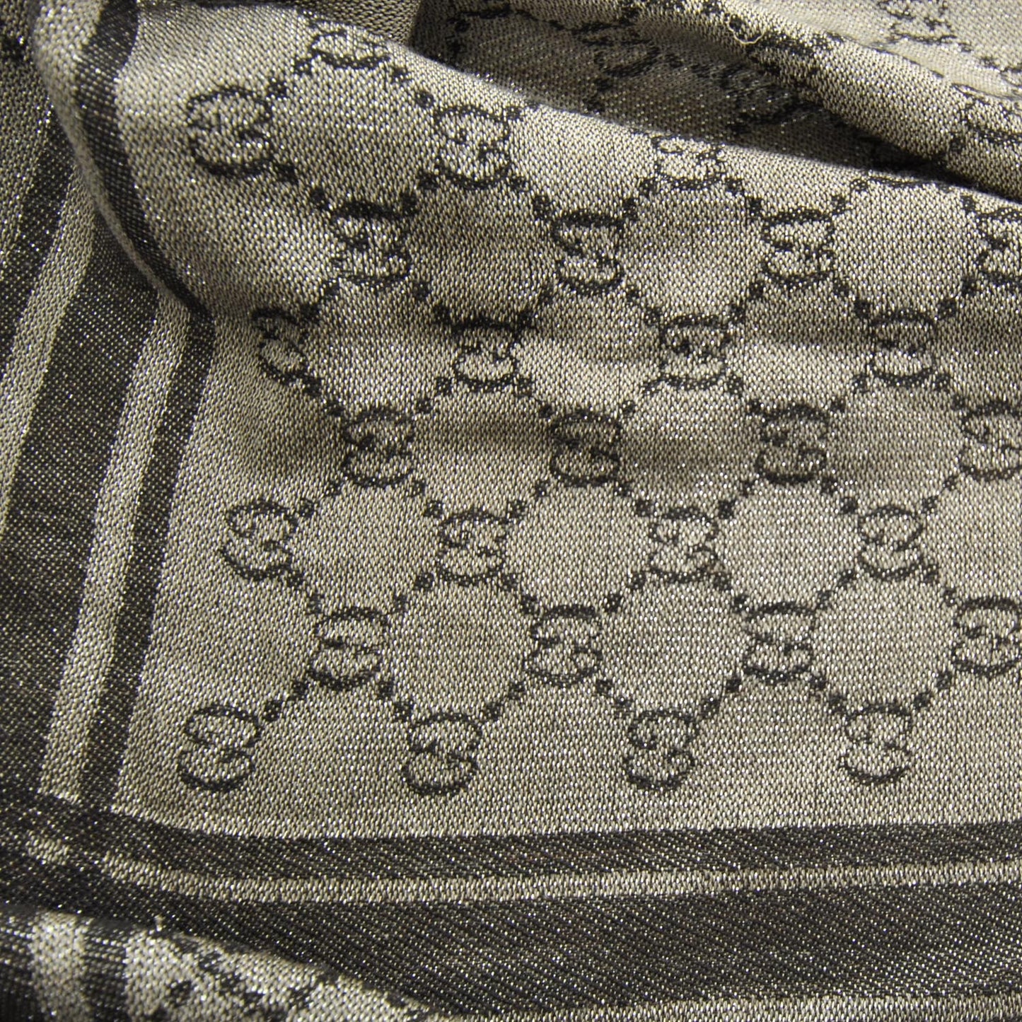 Wool Silk Monogram Shawl