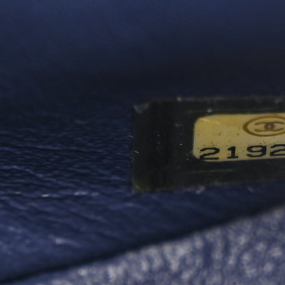 Chanel Crumpled Grained Calfskin Quilted Mini Two Tone Flap Blue 5 of 9