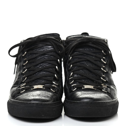 Balenciaga Crinkled Calfskin Womens Arena Sneaker 40 Black 2 of 7