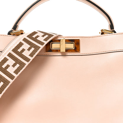Fendi Vitello Seta Shiny Nappa Plexiglass Medium Peekaboo I SEE U Satchel Light Rose 7 of 9