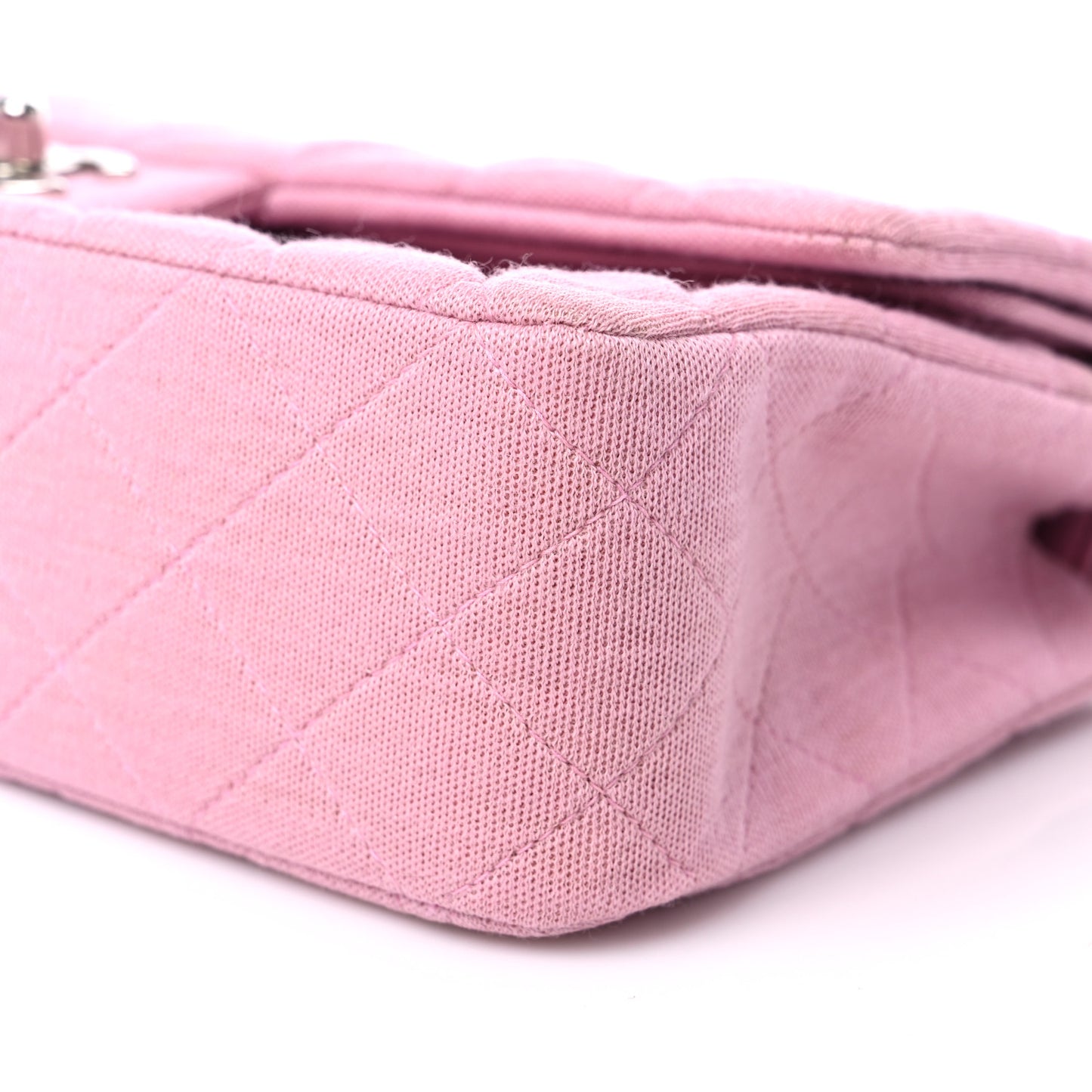 Jersey Quilted Medium Double Flap Pink
