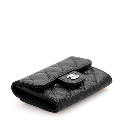 Chanel Caviar Quilted Flap Card Holder Wallet Black 4 of 8