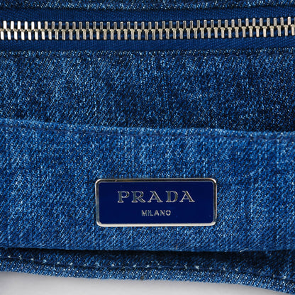 Prada Canapa Denim Crystal Studded Tote Avio 6 of 8