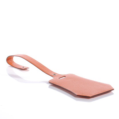 Hermes Chevre Luggage Tag Orange 2 of 6