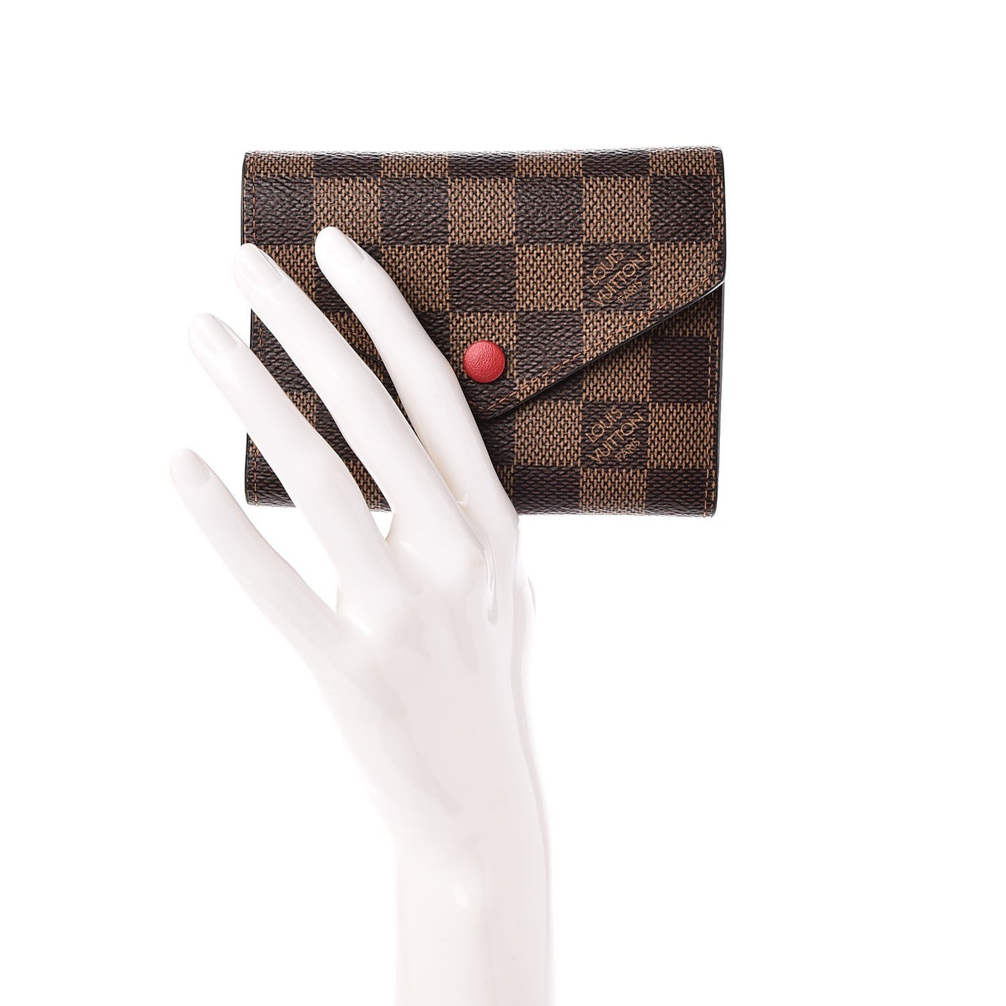 Damier Ebene Victorine Wallet Red