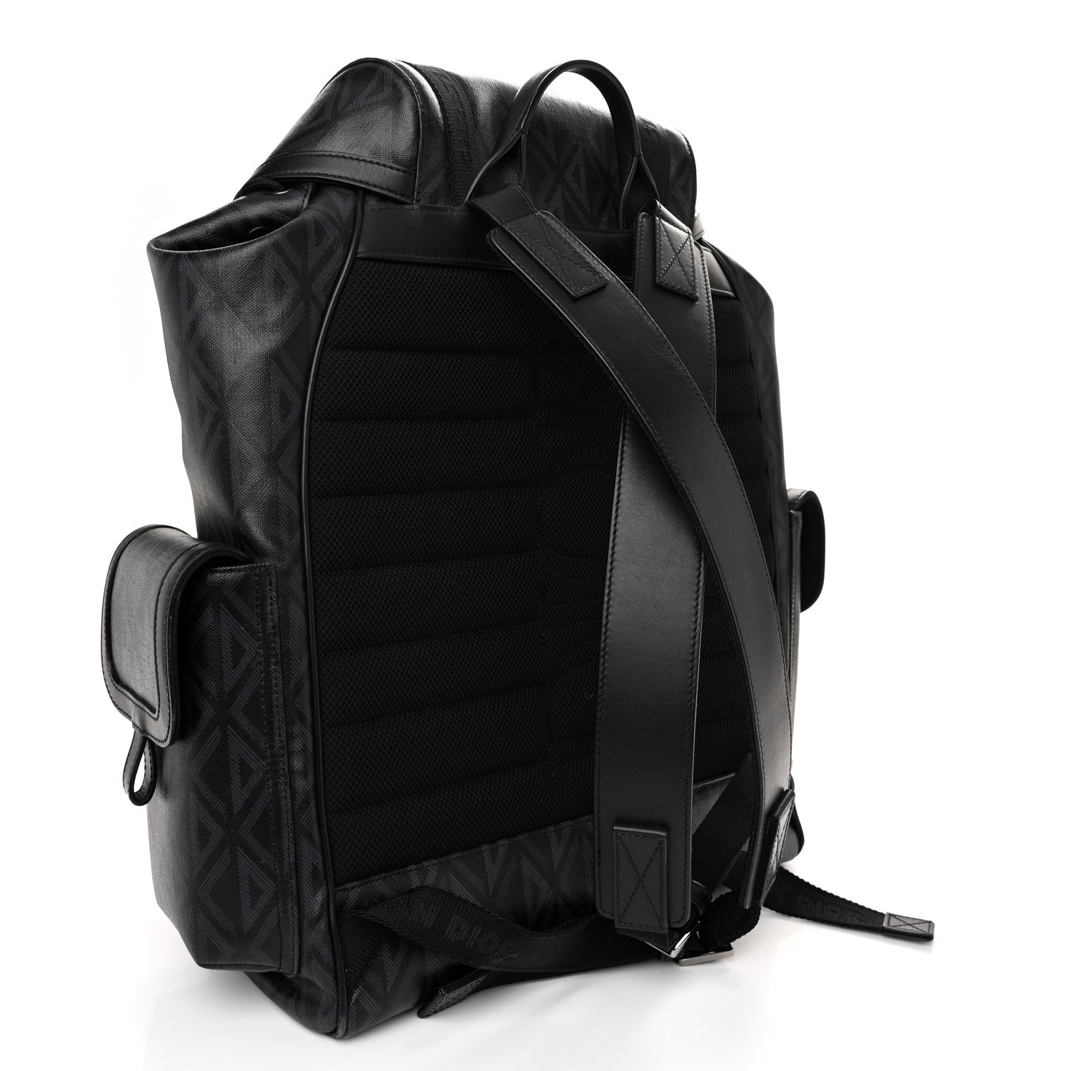 Christian Dior Canvas CD Diamond Hit The Road Backpack Black 3 of 9