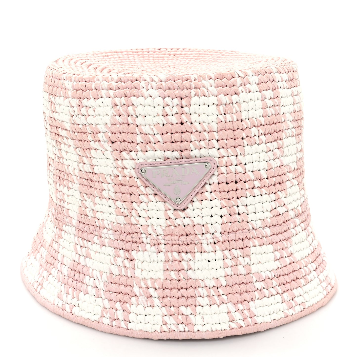 Yarn Raffia Effect Crochet Triangle Bucket Hat S Alabastro