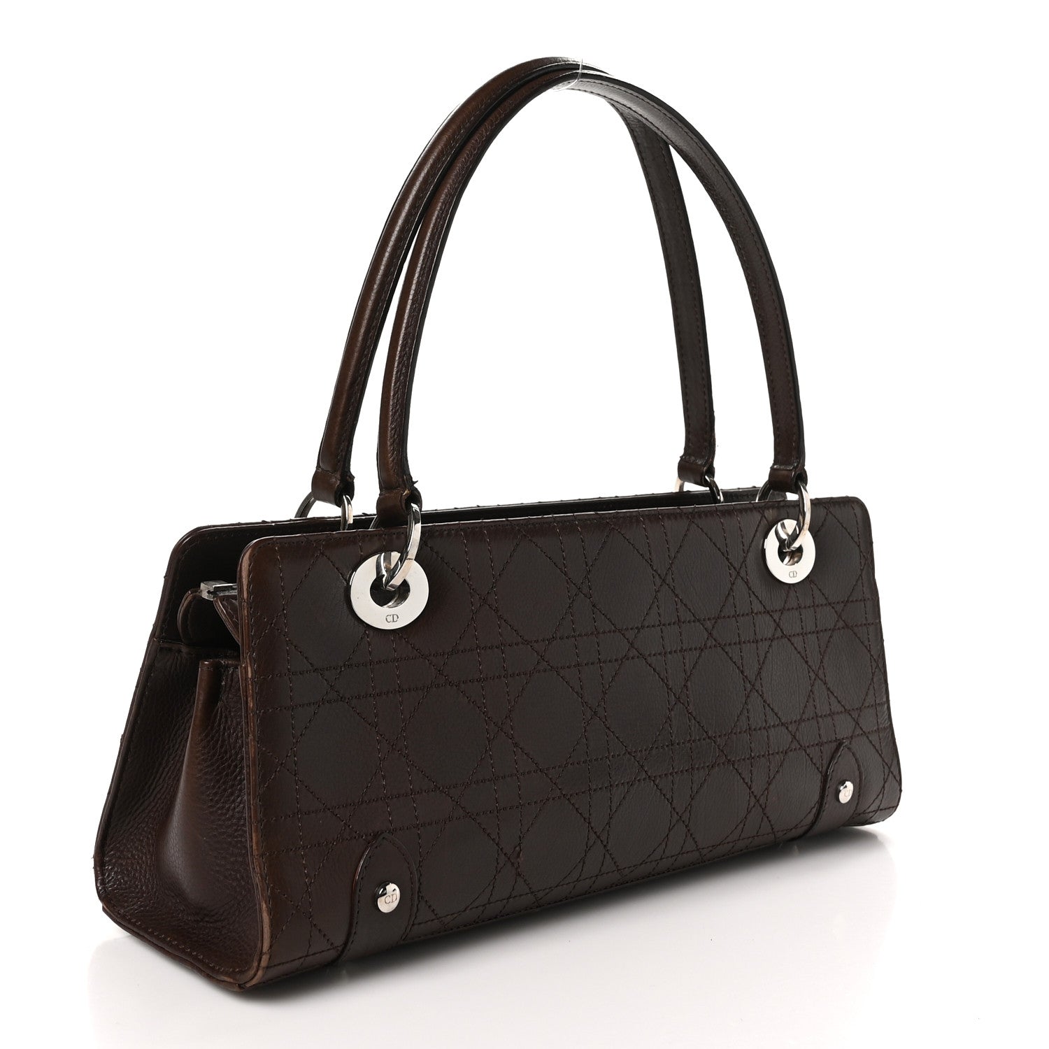 Christian Dior Cannage Stitched East West Lady Dior Brown 3 of 12