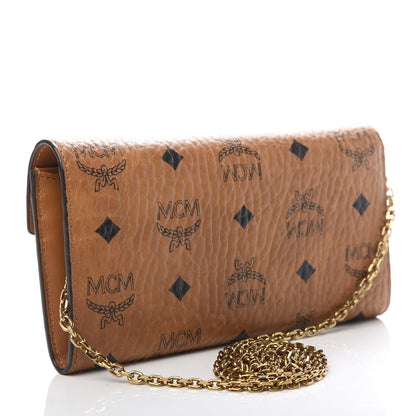 MCM Visetos Large Patricia Wallet On Chain Cognac 3 of 11