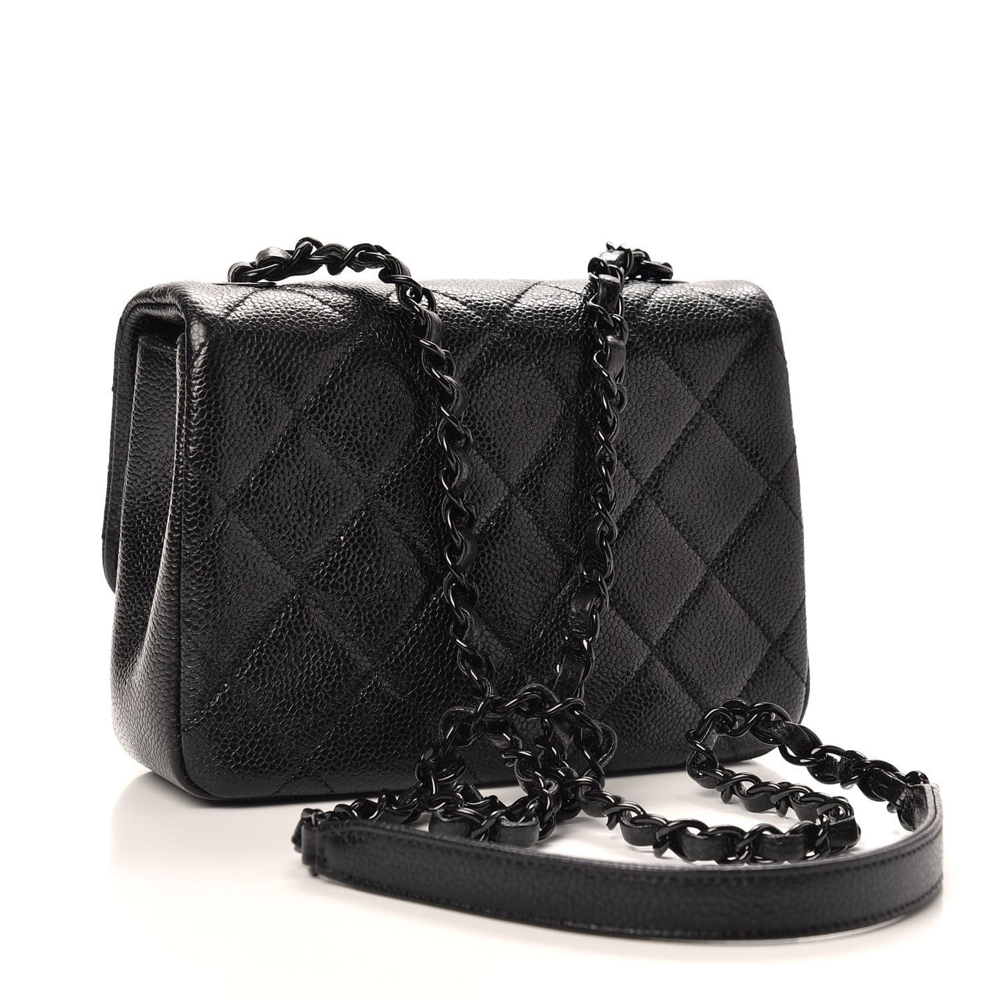 Caviar Quilted Incognito Mini Square Flap Black