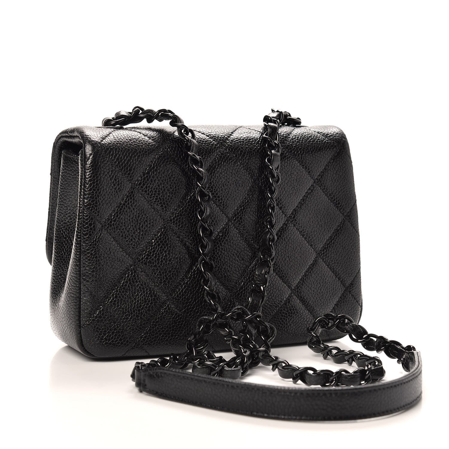 Chanel Caviar Quilted Incognito Mini Square Flap Black 3 of 10