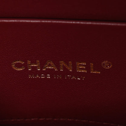 Chanel Calfskin Crocodile Embossed Clutch Burgundy 6 of 8