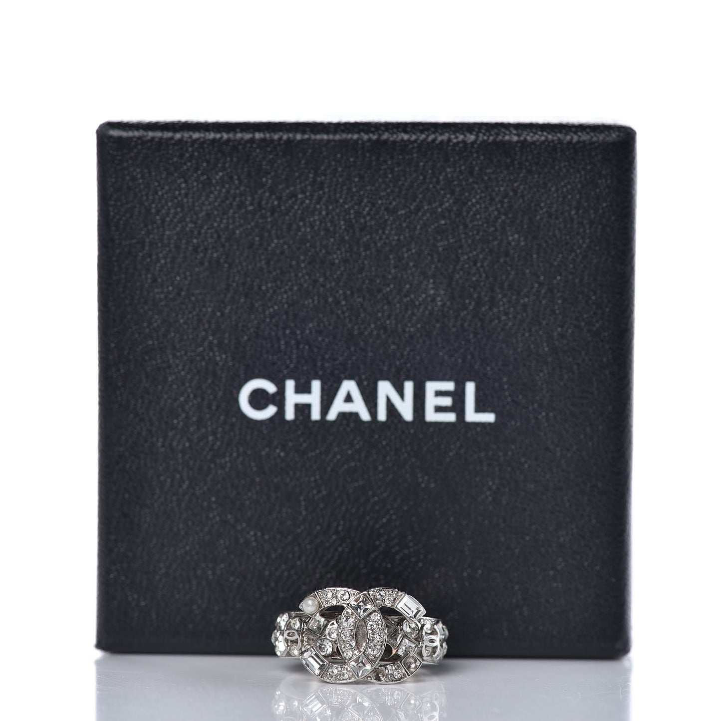 Crystal CC Ring 5.25 Silver