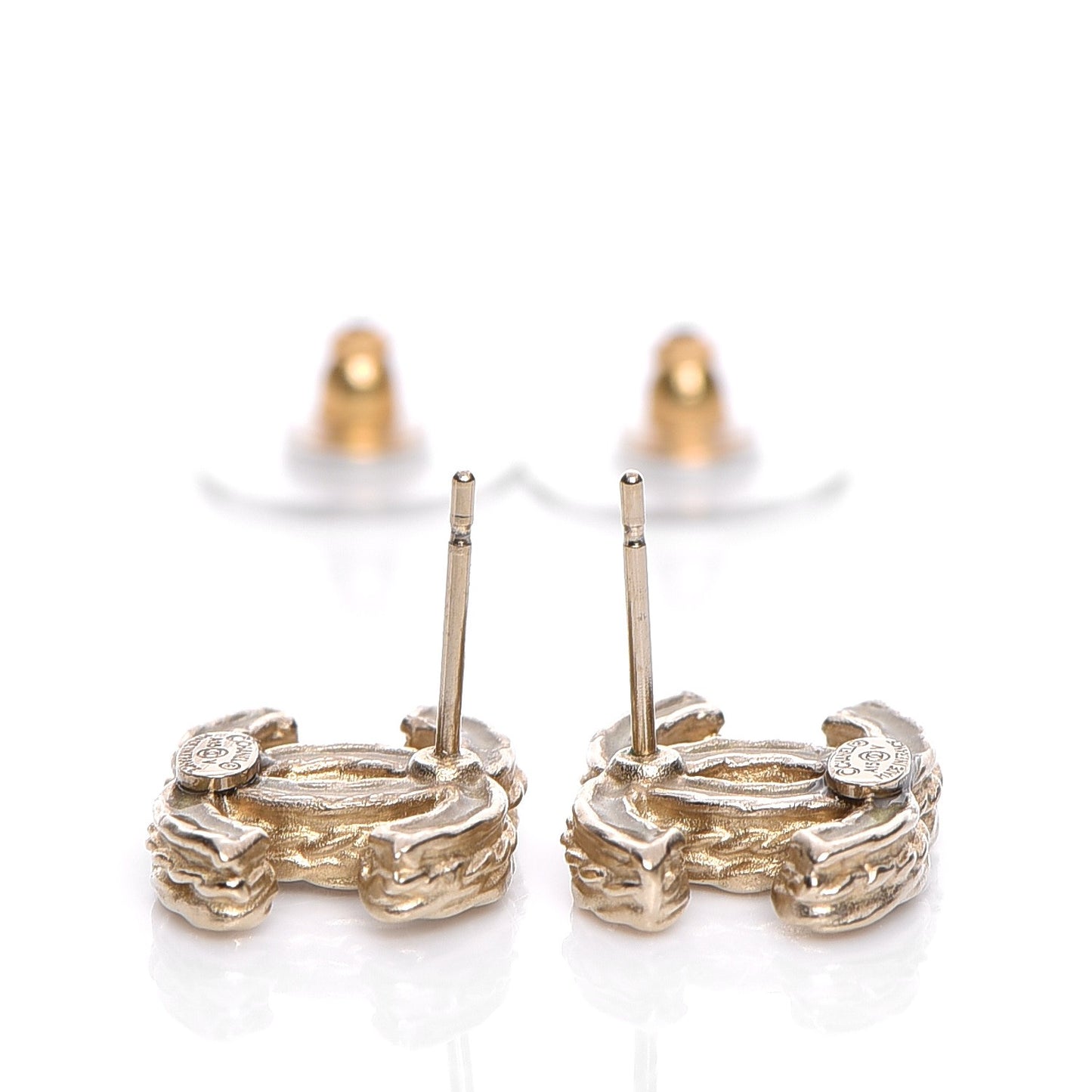 Crystal Timeless CC Earrings Gold