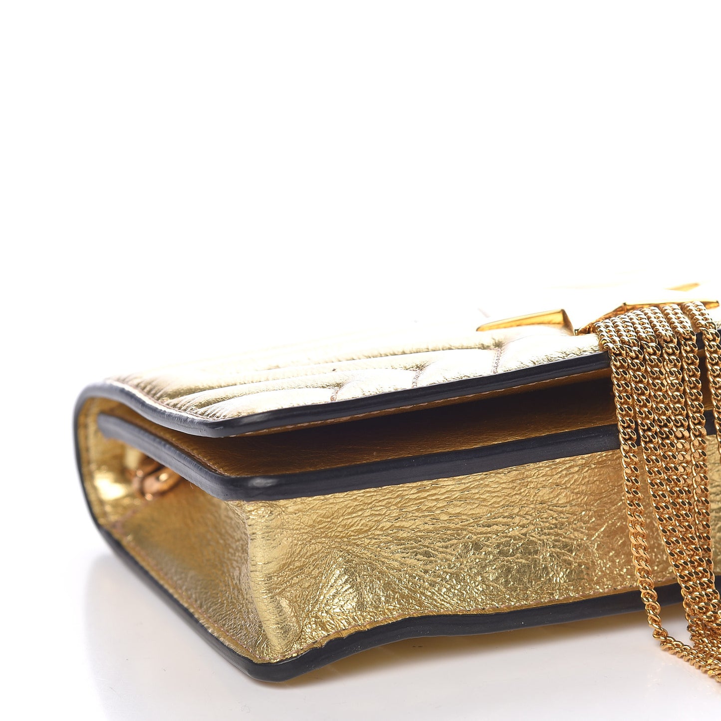 Metallic Alter Nappa Star Small Flap Shoulder Bag Gold