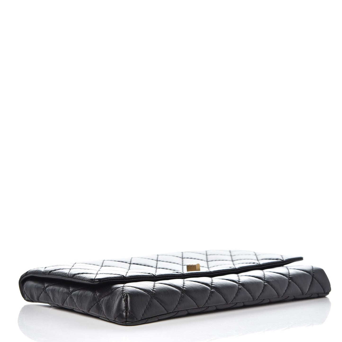 Aged Calfskin Quilted Reissue 2.55 Clutch Black