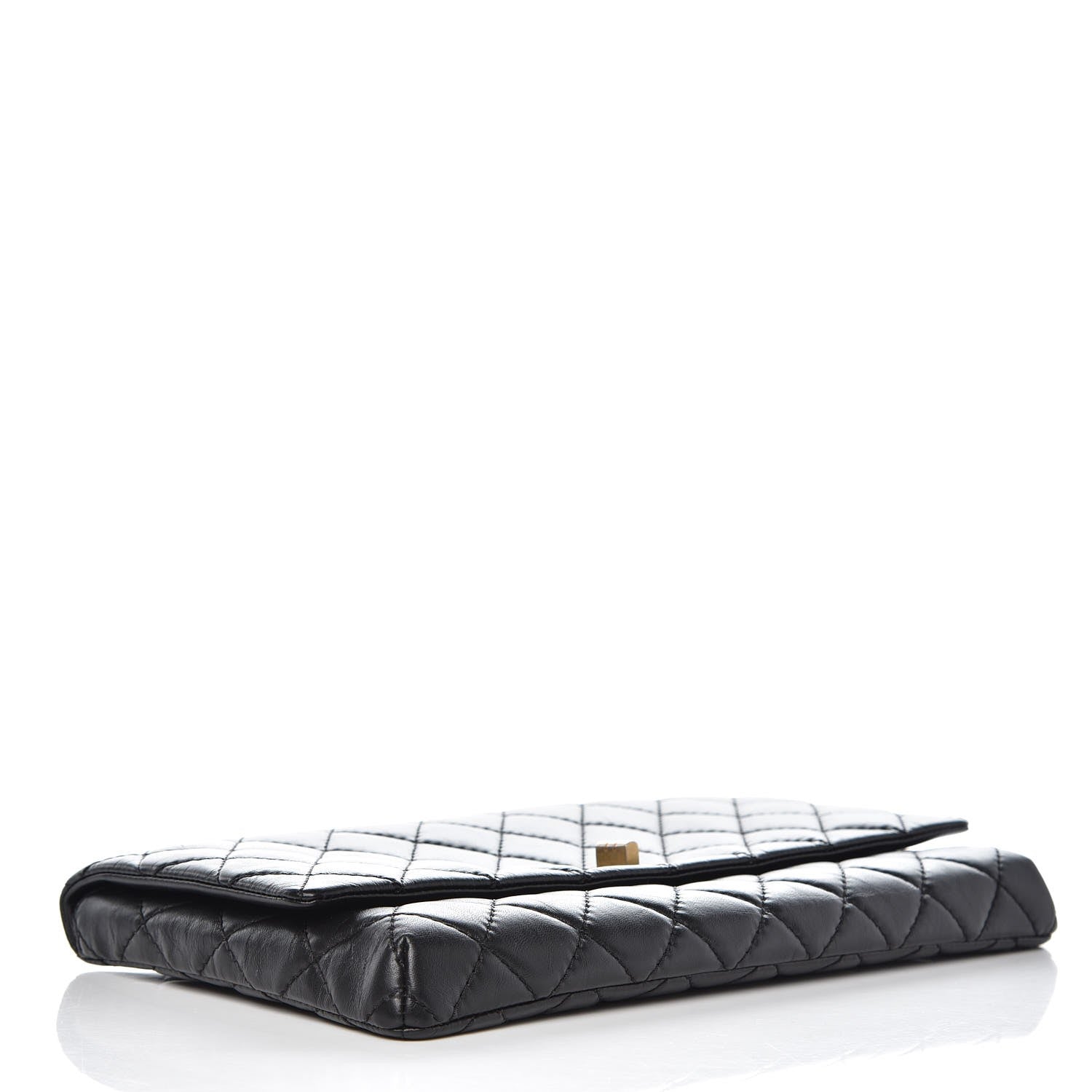 Chanel Aged Calfskin Quilted Reissue 2.55 Clutch Black 4 of 7