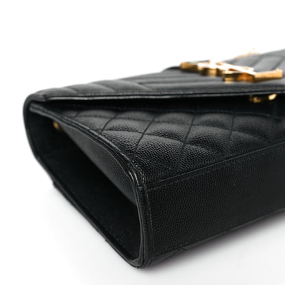 Saint Laurent Grain De Poudre Textured Mixed Matelasse Triquilt Small Monogram Satchel Black 9 of 14