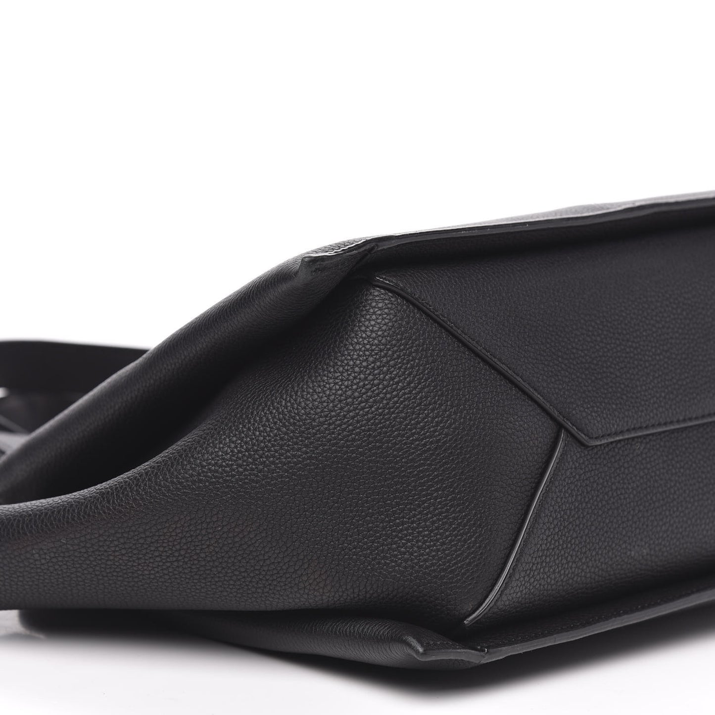 Baby Grained Calfskin Small Tri-Fold Bag Black