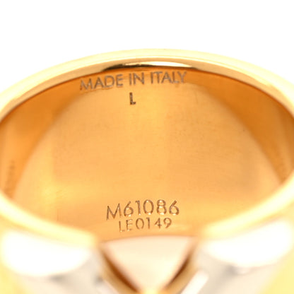 Louis Vuitton Brass Essential V Ring L Gold Silver 4 of 4