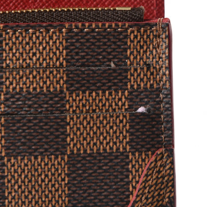 Louis Vuitton Damier Ebene Caissa Wallet Cherry 8 of 9