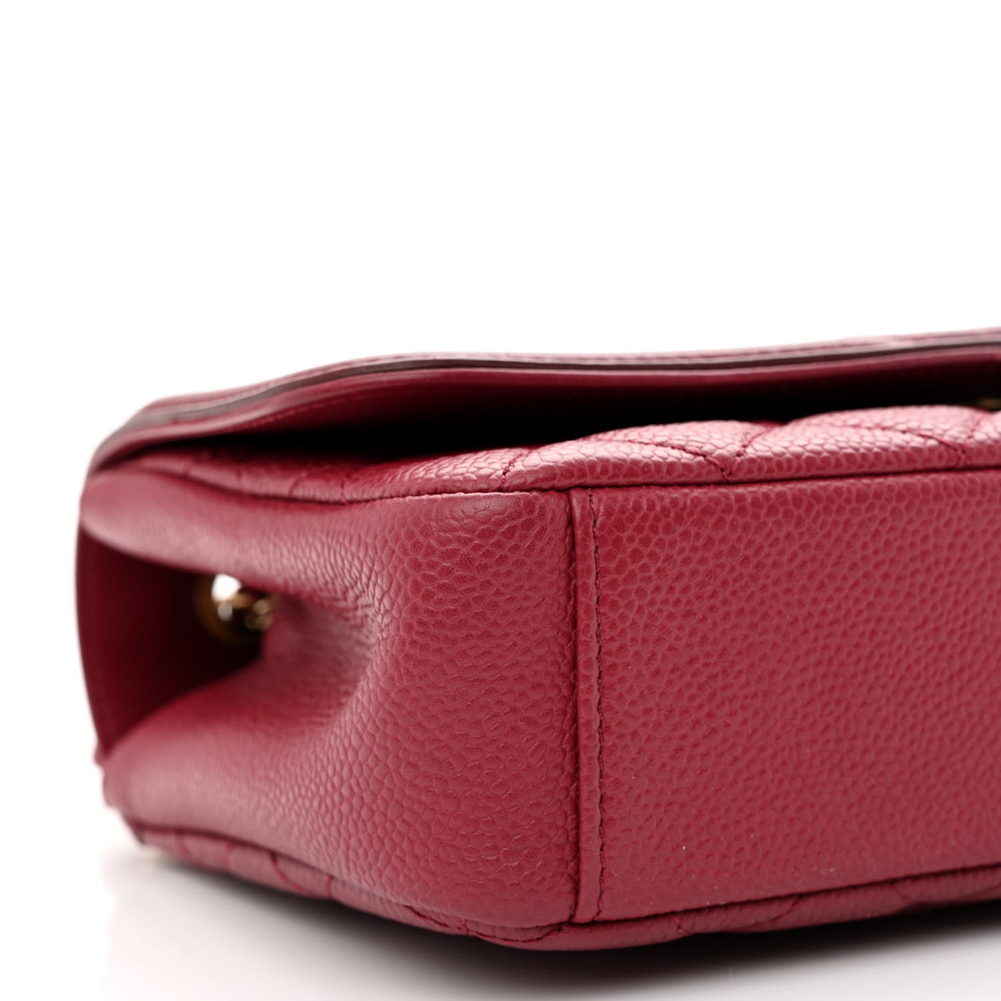 Caviar Quilted Small CC Filigree Flap Burgundy