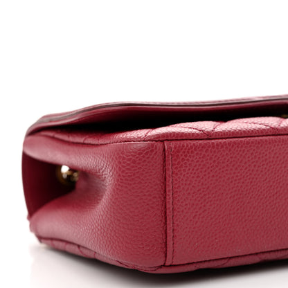 Chanel Caviar Quilted Small CC Filigree Flap Burgundy 9 of 10