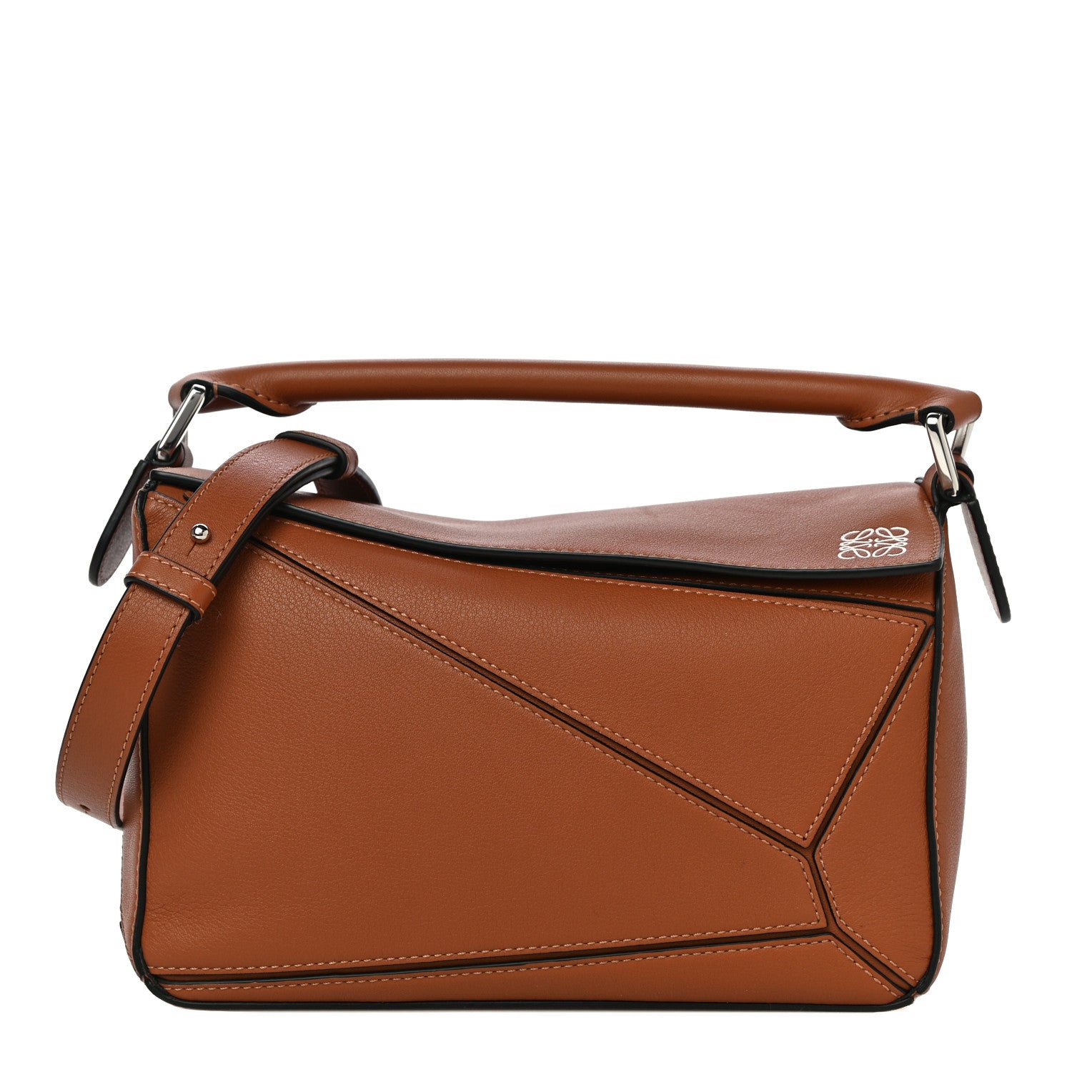 Loewe Calfskin Small Puzzle Bag Tan 1 of 9