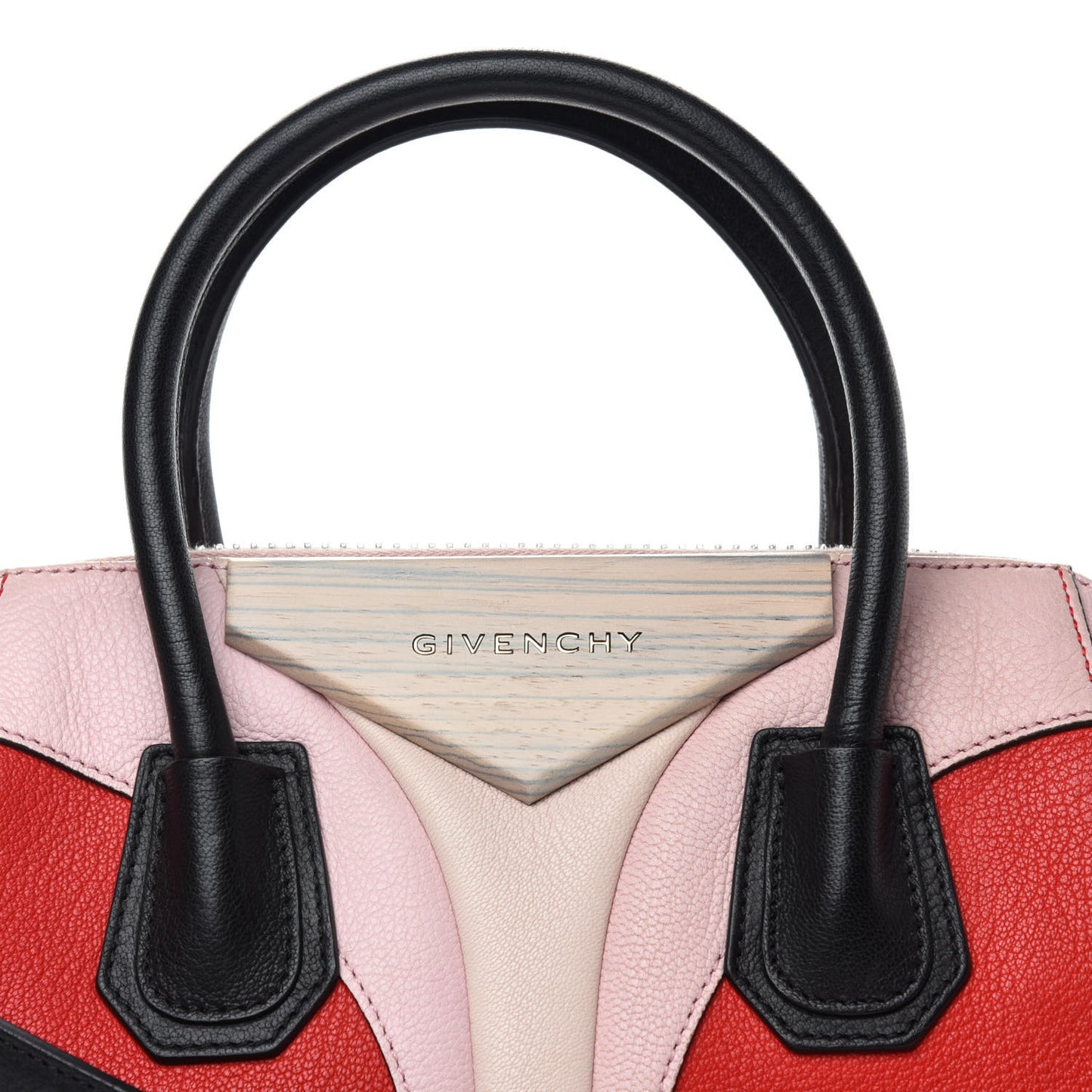 Sugar Goatskin Small Tri-Color Antigona Red Pink Black
