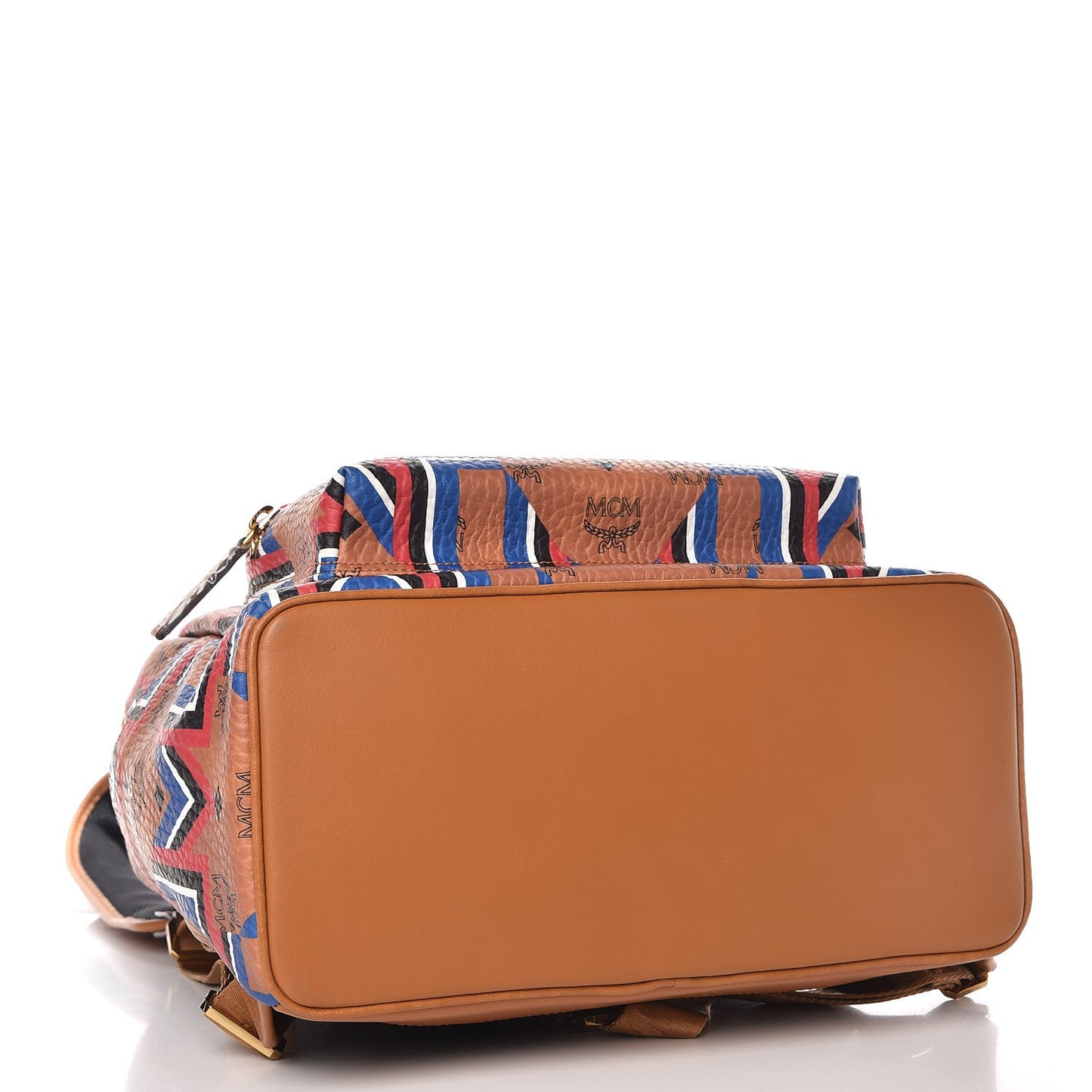 Visetos Gunta Striped Printed Medium Stark Backpack Cognac