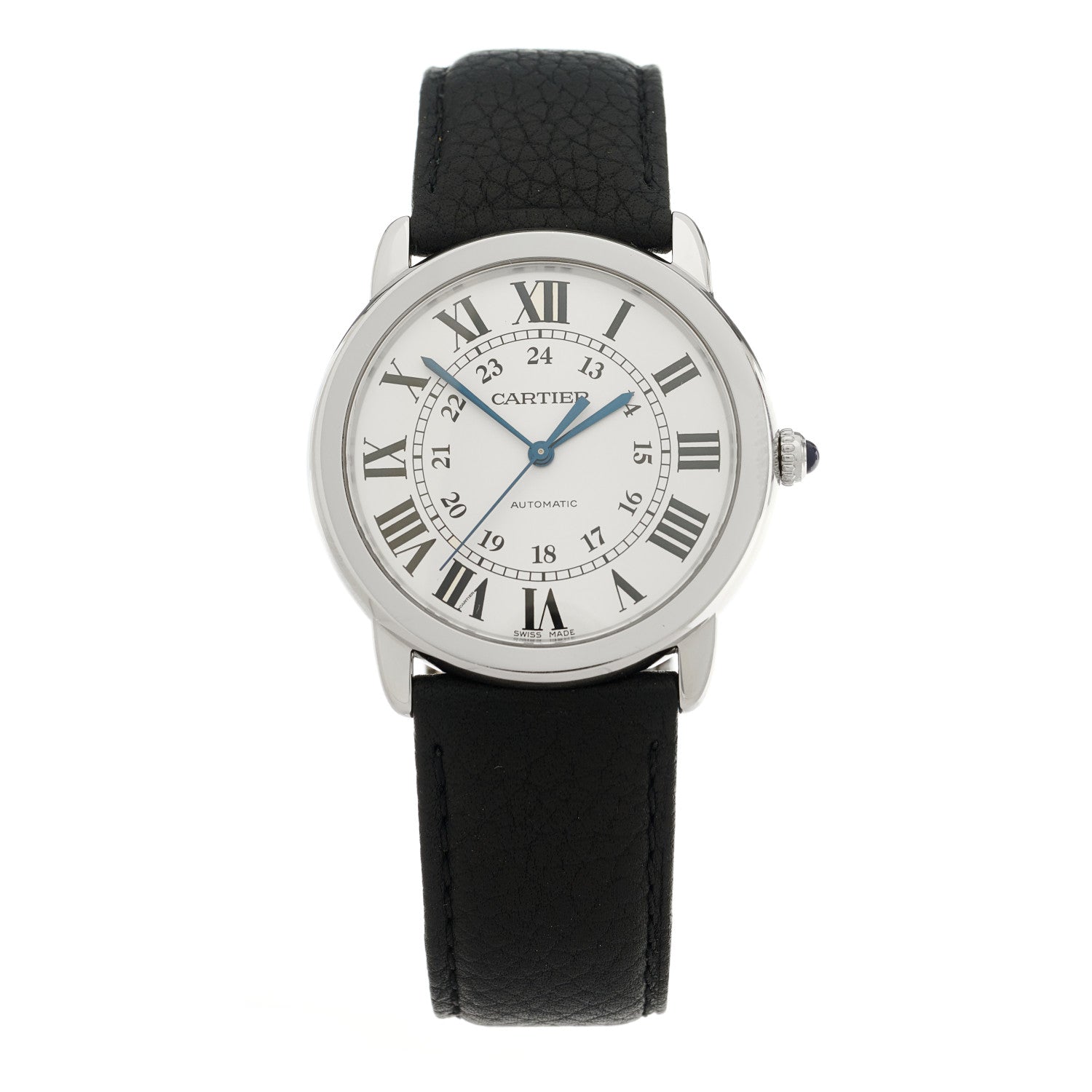 Cartier Stainless Steel Calfskin 36mm Ronde Solo Automatic Watch 1 of 4