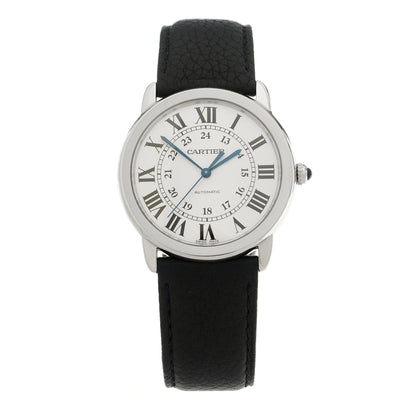 Cartier Stainless Steel Calfskin 36mm Ronde Solo Automatic Watch 1 of 4