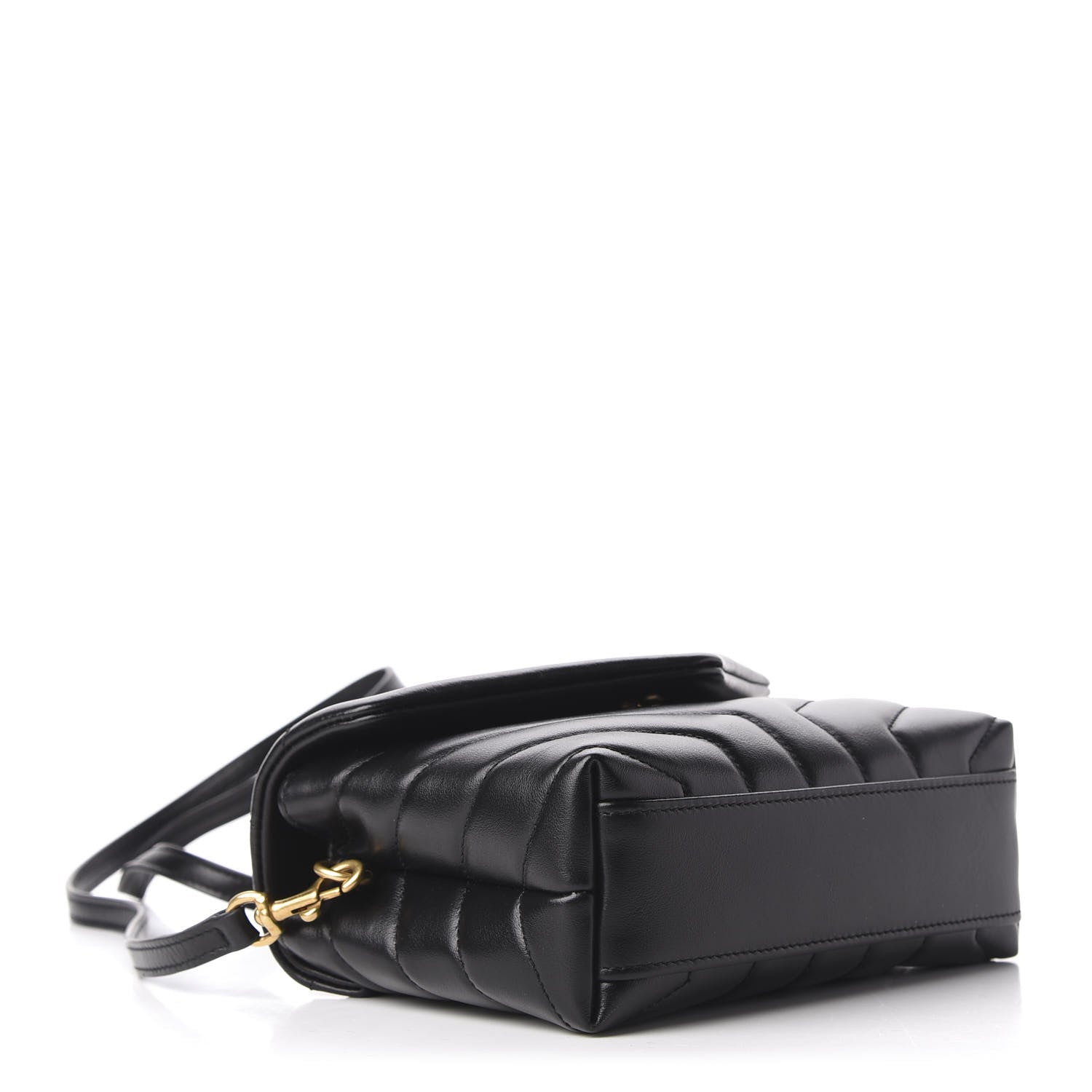Saint Laurent Calfskin Y Quilted Monogram Toy Loulou Crossbody Bag Black 4 of 11
