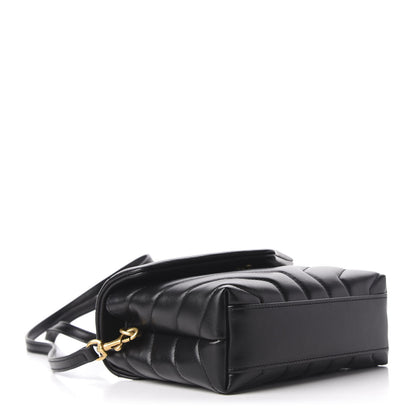 Saint Laurent Calfskin Y Quilted Monogram Toy Loulou Crossbody Bag Black 4 of 11