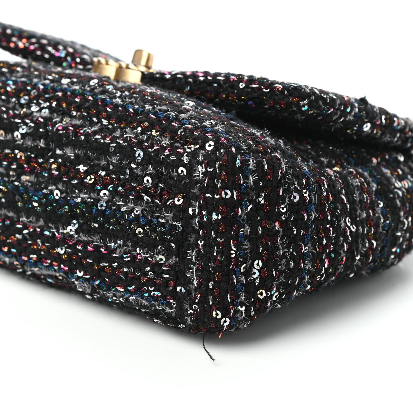 Tweed Sequin Quilted Medium Chanel 19 Flap Black Multicolor