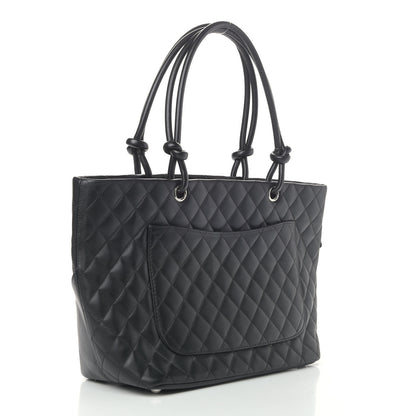 Chanel Calfskin Quilted Large Cambon Tote Black 3 of 9